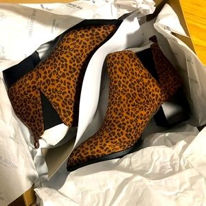 Vegan Cheetah block heel booties